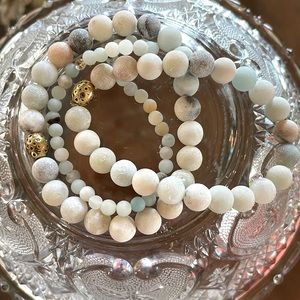 Set of three beaded bracelets